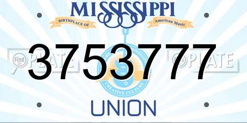 3753777 Mississippi License Plate