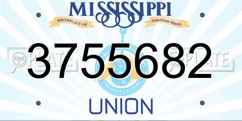 3755682 Mississippi License Plate