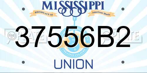 37556B2 Mississippi License Plate