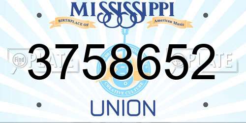 3758652 Mississippi License Plate