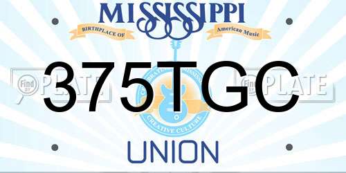 375TGC Mississippi License Plate