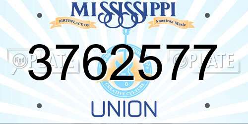 3762577 Mississippi License Plate