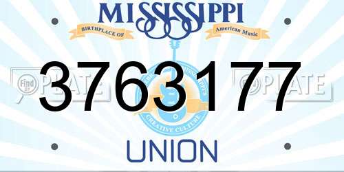3763177 Mississippi License Plate