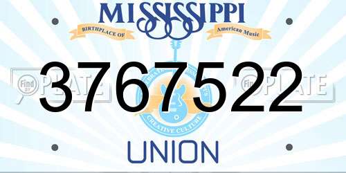 3767522 Mississippi License Plate