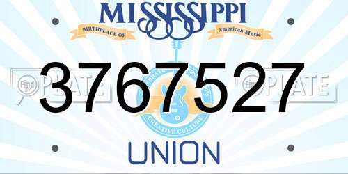 3767527 Mississippi License Plate