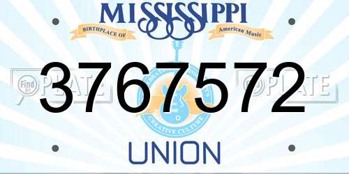 3767572 Mississippi License Plate
