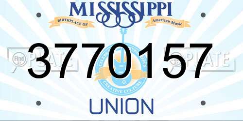 3770157 Mississippi License Plate