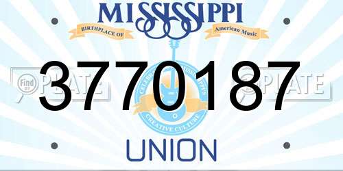 3770187 Mississippi License Plate