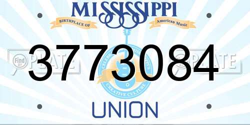 3773084 Mississippi License Plate