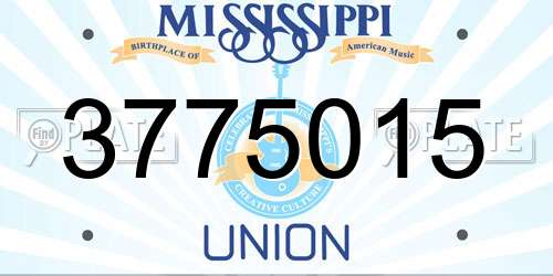 3775015 Mississippi License Plate