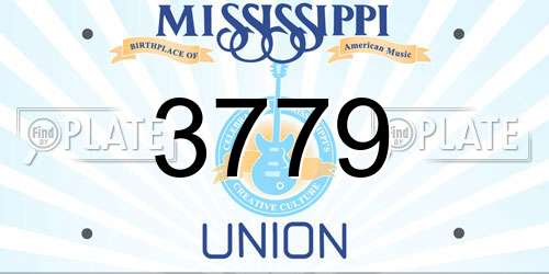 3779 Mississippi License Plate