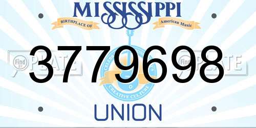 3779698 Mississippi License Plate