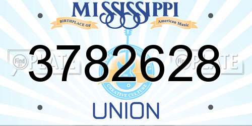 3782628 Mississippi License Plate