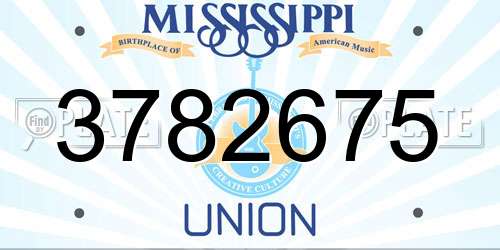 3782675 Mississippi License Plate
