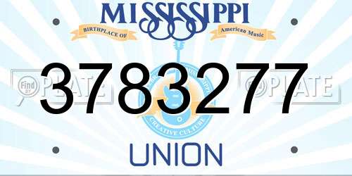 3783277 Mississippi License Plate