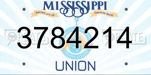 3784214 Mississippi License Plate