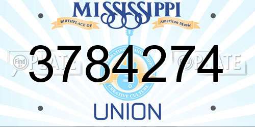 3784274 Mississippi License Plate