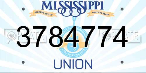 3784774 Mississippi License Plate