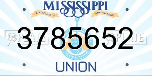 3785652 Mississippi License Plate