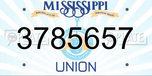 3785657 Mississippi License Plate