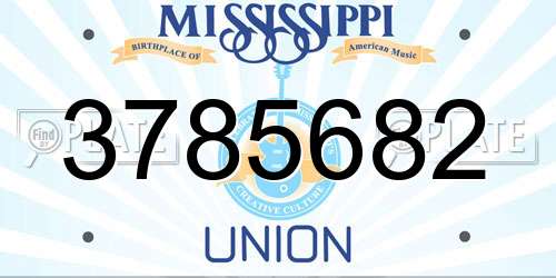 3785682 Mississippi License Plate
