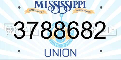 3788682 Mississippi License Plate