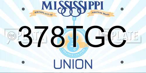 378TGC Mississippi License Plate