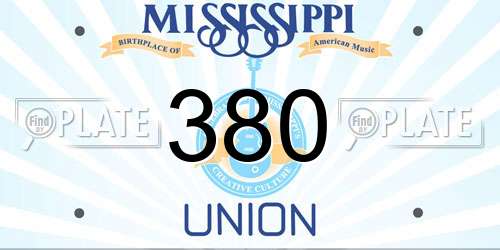 380 Mississippi License Plate
