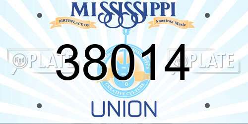 38014 Mississippi License Plate