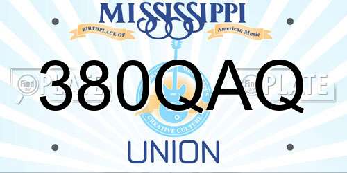 380QAQ Mississippi License Plate