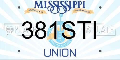 381STI Mississippi License Plate