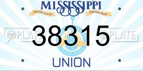 38315 Mississippi License Plate