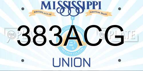 383ACG Mississippi License Plate