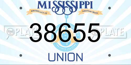 38655 Mississippi License Plate