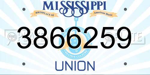 3866259 Mississippi License Plate