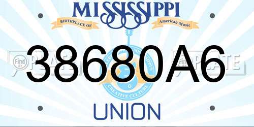 38680A6 Mississippi License Plate