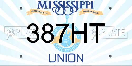 387HT Mississippi License Plate