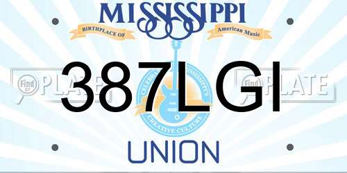 387LGI Mississippi License Plate