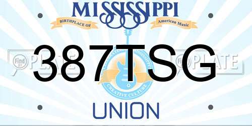 387TSG Mississippi License Plate