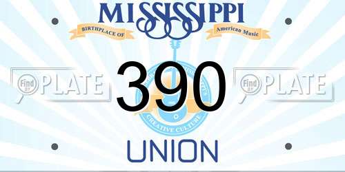 390 Mississippi License Plate