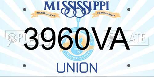 3960VA Mississippi License Plate