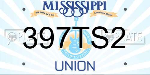 397TS2 Mississippi License Plate