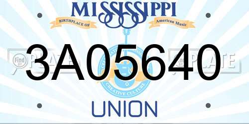 3A05640 Mississippi License Plate