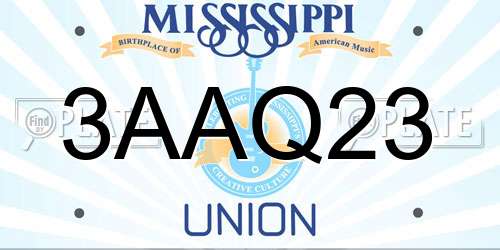 3AAQ23 Mississippi License Plate