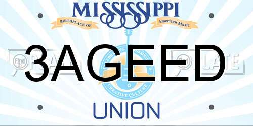 3AGEED Mississippi License Plate