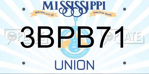3BPB71 Mississippi License Plate