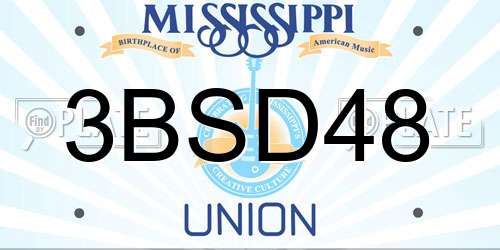 3BSD48 Mississippi License Plate