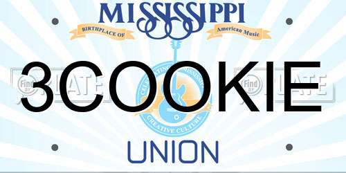 3COOKIE Mississippi License Plate
