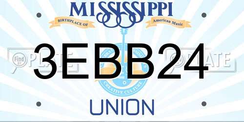 3EBB24 Mississippi License Plate