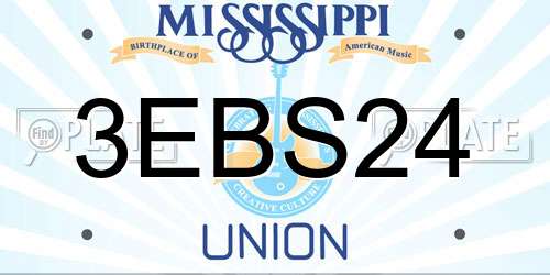 3EBS24 Mississippi License Plate